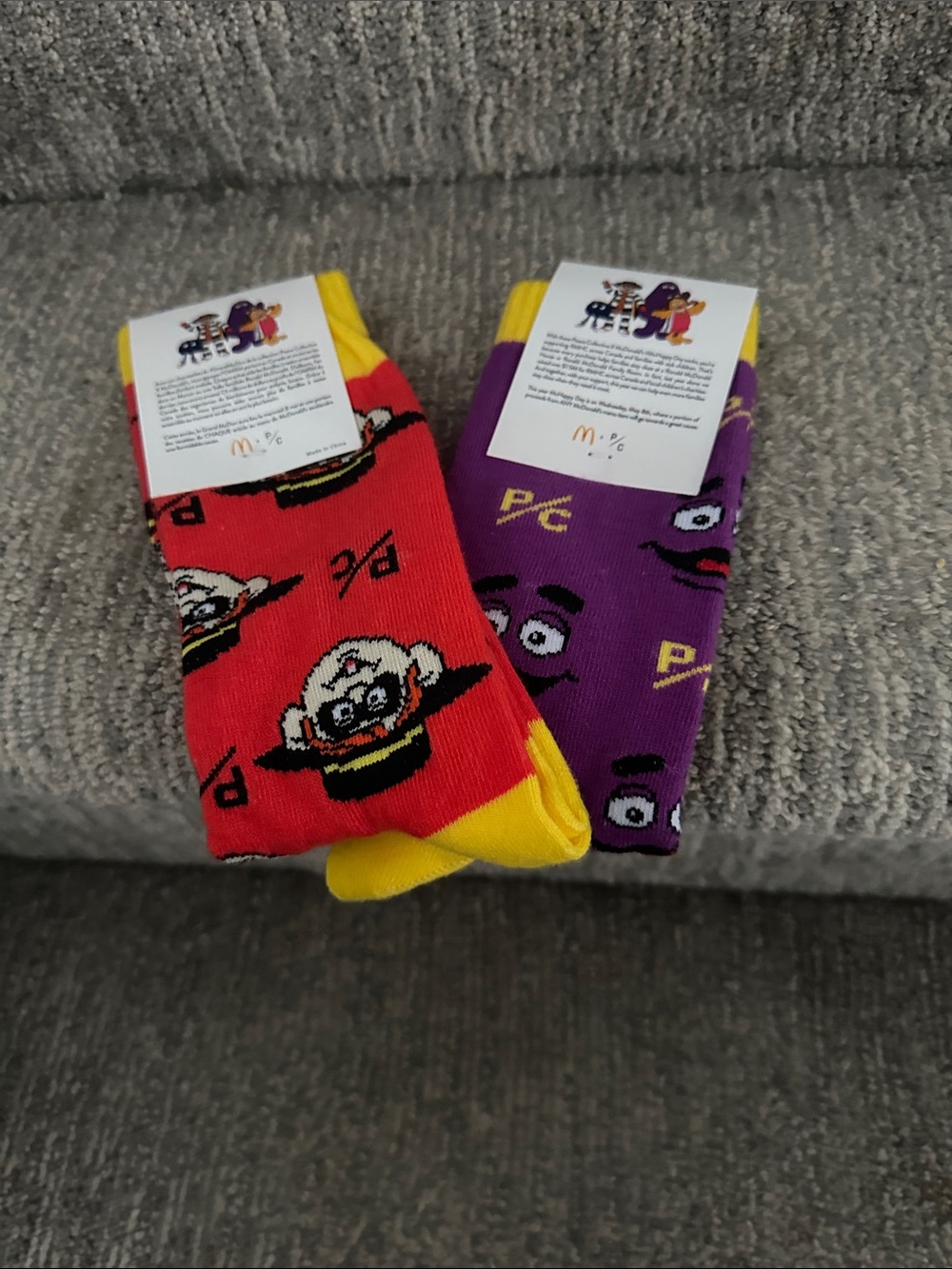 2 pair of McDonaldβs socks.